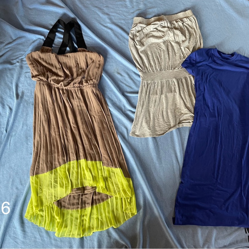 3 dresses.